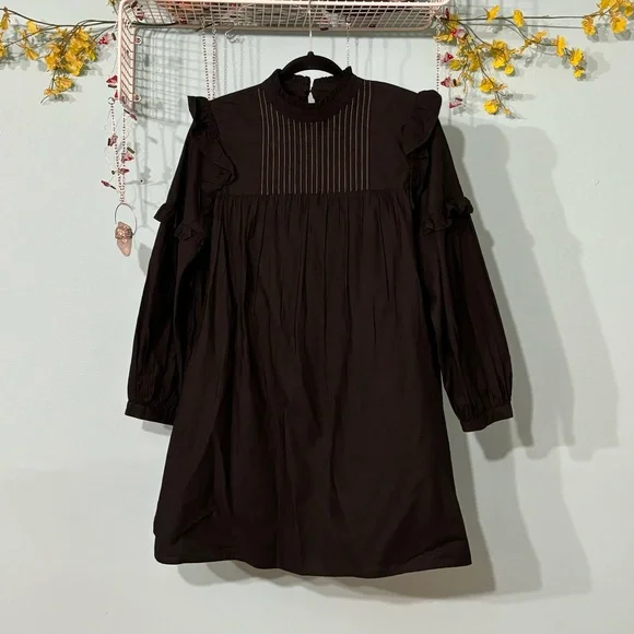 HOT Ruffle Pintuck Topshop Pintuck Dress Topshop Dresses